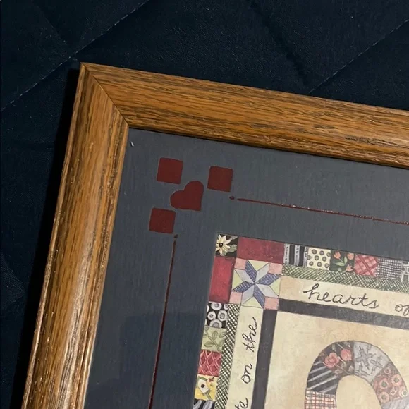 Patchwork Heart and Children Framed Art - Picture 4 of 8